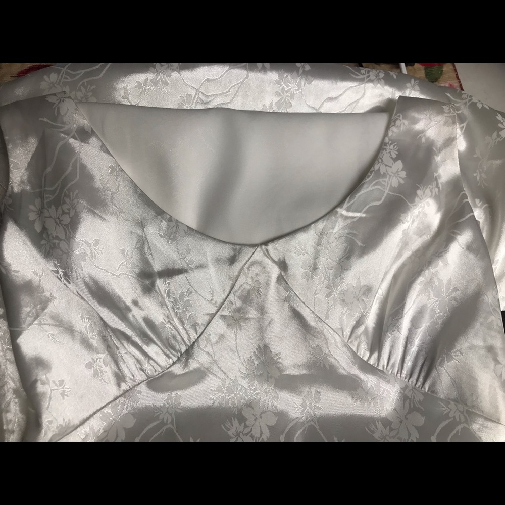 White Satin/Silk Finish Lulus Dress